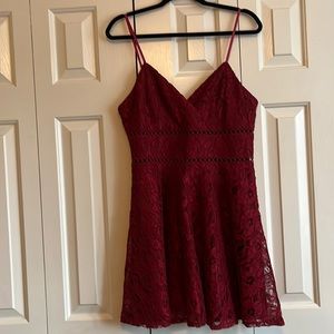 Mi Ami Burgundy Lace Dress Size L